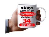 Cana alba personalizata, Viata frumoasa incepe la 34 de ani sa arat asa, INOVATIX&reg;. 330 ml, Oem