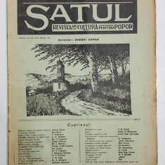 SATUL , REVISTA DE CULTURA PENTRU POPOR , ANUL VIII , NR. 92-93 , IULIE - AUGUST , 1938