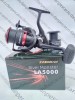 Mulineta Feeder Baracuda ROBINHAN RIVER MONSTER LA5000, Tambur Long Cast, 6+1 Rulmenti, Tambur Aluminiu+Rezerva Grafit