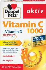 Vitamina C 1000 + Vitamina D Depot, 30 comprimate, Doppelherz