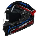 Casca moto integrala SMK Titan Carbon Razor negru/albastru/rosu marime S