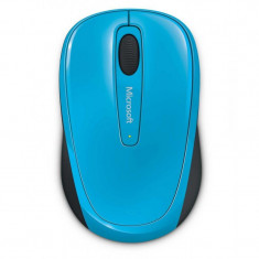 Mouse Microsoft Mobile 3500, Wireless 2.4 Ghz, 3 Butoane, Scroll, Senzor BlueTrack, USB, baterie inclusa, Albastru foto