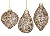 Cumpara ieftin Set 12 globuri brad Craciun sticla multicolora Kleis 7,1x7,1x10,5h; 8x8x9,1h; 6,8x6,8x13h