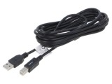 Cablu USB 2.0 A la B aurit 3m negru