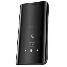 Husa Compatibila cu Samsung A10 / Galaxy M10, Flip / Book / Carte, Functie Stand, Clear View, Negru foto