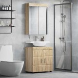 vidaXL Set de mobilier pentru baie TULUM Stejar Sonoma Lemn compozit 3398016