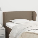 Cumpara ieftin Tăblie de pat cu aripioare gri taupe 83x23x78/88 cm textil