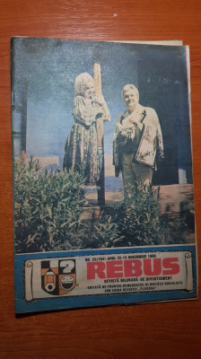 revista rebus 15 noiembrie 1988 foto