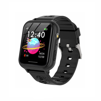 Ceas Smartwatch Pentru Copii YQT A2Z fara GPS, cu Functie telefon, 7 Jocuri, Camera, Album, Lanterna, Negru foto