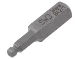 Capăt șurubelniță imbus sferic HEX 3mm 25mm