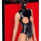 Body extravagant, negru, cu masca pe cap cusuta Body Bad Kitty Marime S
