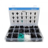 Set cleme de fixare universale, plastic, 299 piese