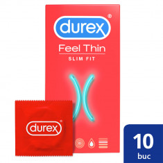 Prezervative Durex Feel Thin Slim Fit, 10 buc foto