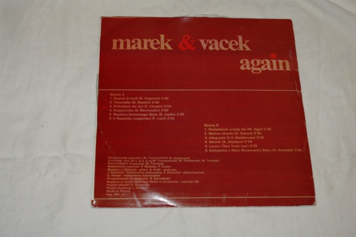 Marek &amp; Vacek - Again - Pronil - vinil