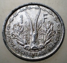 7.556 FRENCH WEST AFRICA DE VEST COLONIE FRANCEZA 1 FRANC 1948