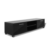 Cumpara ieftin Dulap TV, negru extralucios, 120 x 40,5 x 35 cm