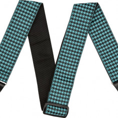 Curea chitara Fender Houndstooth Strap Teal