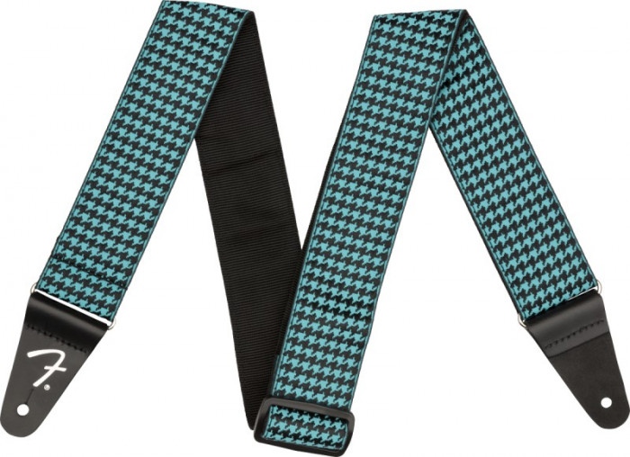 Curea chitara Fender Houndstooth Strap Teal