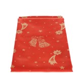 Fata de masa rosie cu clopotei aurii 1.5 x 2.4 m