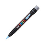 Cumpara ieftin Marker cu varf tip pensula UNI Posca Brush PCF-350,albastru deschis