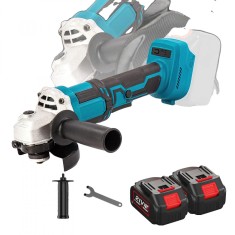 Polizor unghiular electric fara fir, 1000W, motor fara perii, 2 acumulatori, 125mm