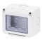 Cadru aparent Gewiss System GW27043, 3 module, IP55, gri, pentru priza / intrerupator