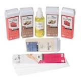 Kit Epilare Ceara SensoPro: 5 Rezerve, Ulei, Benzi - Coffee Cream, Red Velvet, Lapte