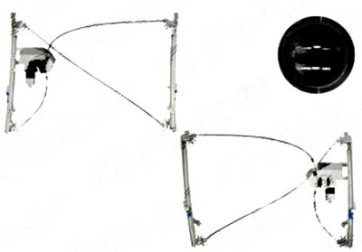 Macara geam Renault Clio III (R0/1) 09.2005-05.2009 Fata Dreapta electrica cu motoras 6055PSE8, cu 3 usi foto