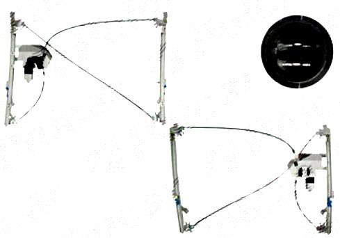 Macara geam Renault Clio III (R0/1) 09.2005-05.2009 Fata Dreapta electrica cu motoras 6055PSE8, cu 3 usi