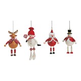 Set 4 ornamente brad om de zapada, ren si Mosul, Jad