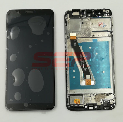 LCD+Touchscreen cu Rama Huawei P Smart / Enjoy 7S BLACK swap foto