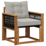vidaXL Canapea Medie pentru Exterior Lemn Solid de Acacia natural 3438871