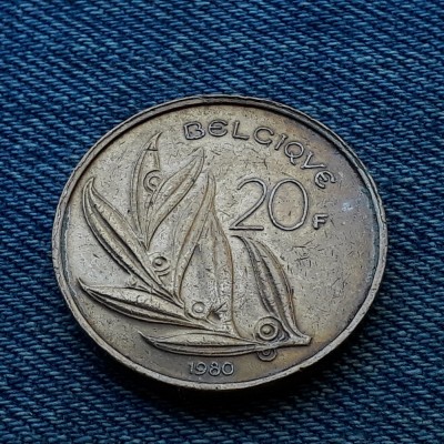 2o - 20 Francs 1980 Belgia foto