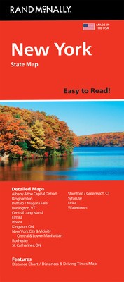 Rand McNally Easy to Read Folded Map: New York State Map foto