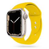 Curea Tech-Protect Iconband pentru Apple Watch 4/5/6/7/8/9/Se/Ultra 1/2 (42/44/45/49 mm) Galben, Silicon