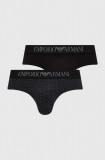 Cumpara ieftin Emporio Armani Underwear slip 2-pack barbati, culoarea negru