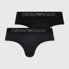 Emporio Armani Underwear slip 2-pack barbati, culoarea negru