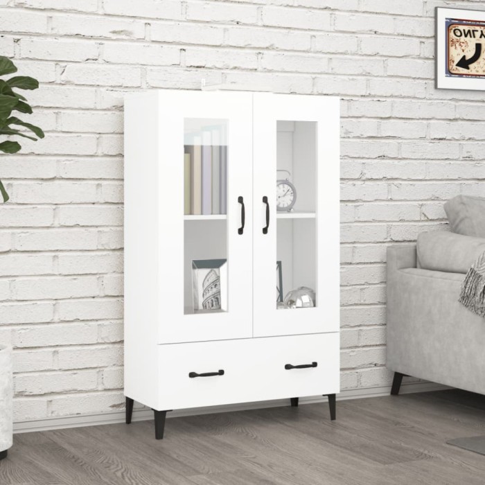 vidaXL Dulap &icirc;nalt, alb, 70x31x115 cm, lemn prelucrat 812555