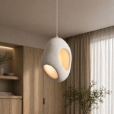 Lustra suspendata moderna FOAMER Nobile, alba, 37 cm, E27