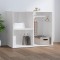 vidaXL Dulap de dressing, alb extralucios, 80x40x65 cm, lemn compozit