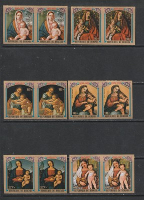 Burundi 1973 - Craciun Picturi &amp;quot;Fecioara cu Pruncul&amp;quot; x2 NEDANTELATE 6v MNH foto