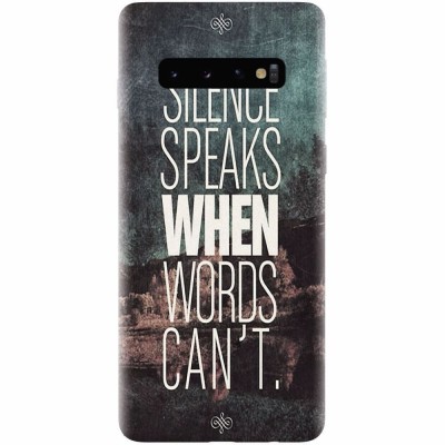 Husa silicon pentru Samsung Galaxy S10 Plus, Silence Speaks When Word Cannot foto