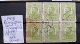 1909-Romania-Carol I tipografiate-Bl6-stampilat