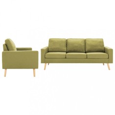 Set de canapele, 2 piese, verde, material textil GartenMobel Dekor foto