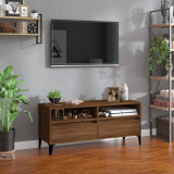 vidaXL Comodă TV, stejar maro, 100x34,5x44,5 cm, lemn prelucrat