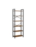Cumpara ieftin Biblioteca cu 6 rafturi, Vasagle, 66 x 30 x 186 cm, LLS100B02, Rustic