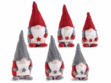 Cumpara ieftin Set 6 figurine Mos Craciun textil 9.5x10x23 cm, 8.5x8.5x19 cm, 7.5x7x16 cm