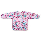 Baveta pentru copii cu maneci lungi, Floral, Babyono