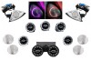 Pachet Grile Aerisire + Difuzor + Tweeter LED Rotativ 4D 64 Culori Mercedes C-Class W205 Facelift (2018-2020)
