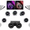 Pachet Grile de aerisire Oranment Difuzor Tweeter LED rotativ 4D 64 culori Mercedes C-Class W205 Facelift (2018-2020) Performance AutoTuning